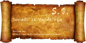 Serdült Valéria névjegykártya