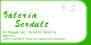 valeria serdult business card